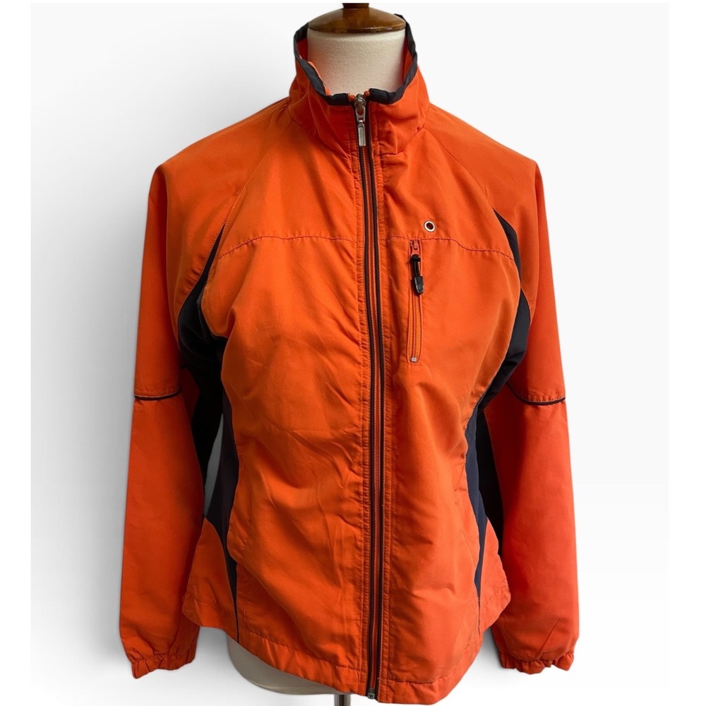 Danskin Now Windbreaker Jacket Womens M 8/10 Orange